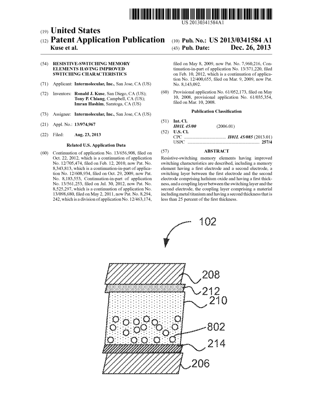 Resistive-Switching Memory Elements Having Improved Switching     Characteristics - diagram, schematic, and image 01