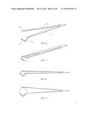 Tweezer Device Incorporating Improved Gripping Tip Structures, and Method     of using diagram and image