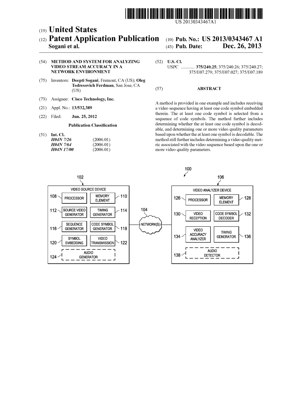 METHOD AND SYSTEM FOR ANALYZING VIDEO STREAM ACCURACY IN A NETWORK     ENVIRONMENT - diagram, schematic, and image 01