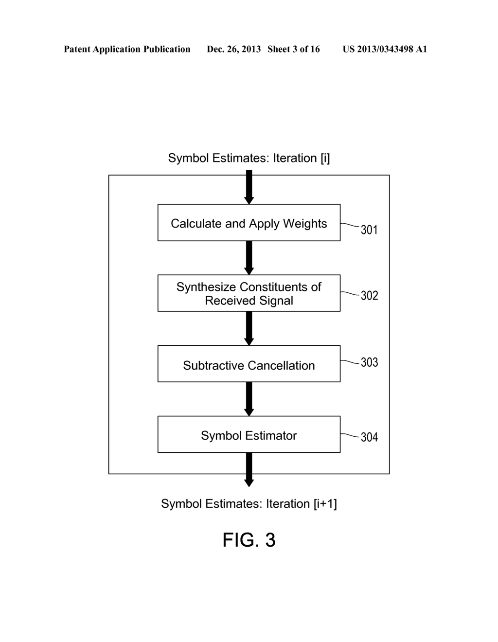 ITERATIVE INTERFERENCE SUPPRESSION USING MIXED FEEDBACK WEIGHTS AND     STABILIZING STEP SIZES - diagram, schematic, and image 04