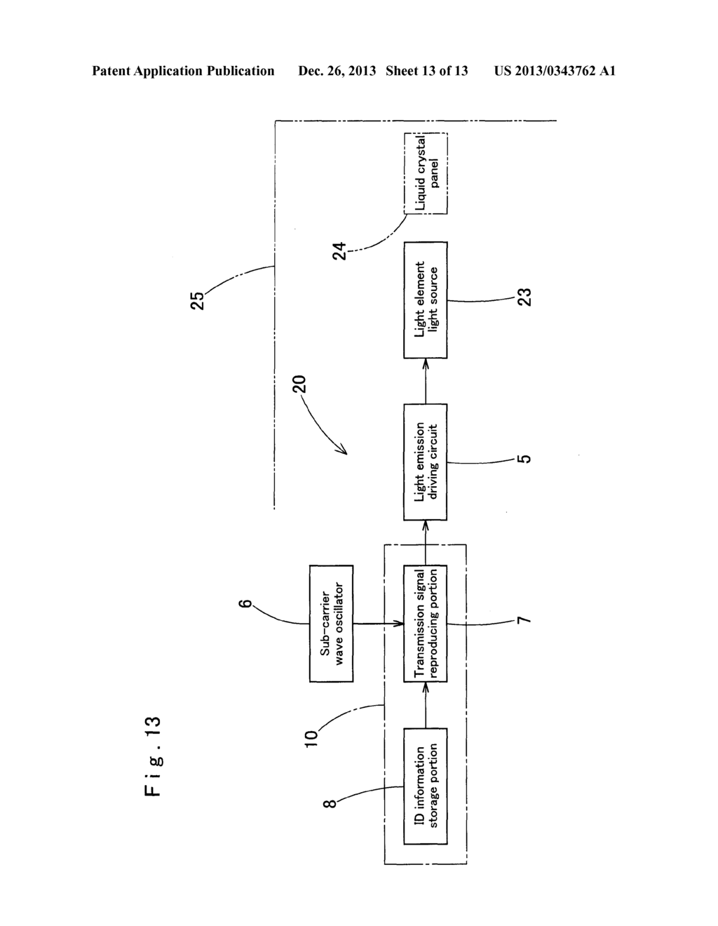 CONTENT SUPPLYING SYSTEM WHICH USES SPATIAL LIGHT TRANSMISSION - diagram, schematic, and image 14