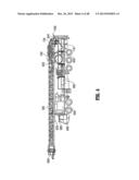 Skid mounted pipe arm with walkway and method diagram and image