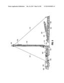 Skid mounted pipe arm with walkway and method diagram and image