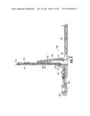 Skid mounted pipe arm with walkway and method diagram and image