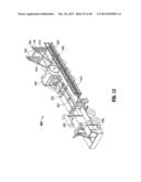 Skid mounted pipe arm with walkway and method diagram and image