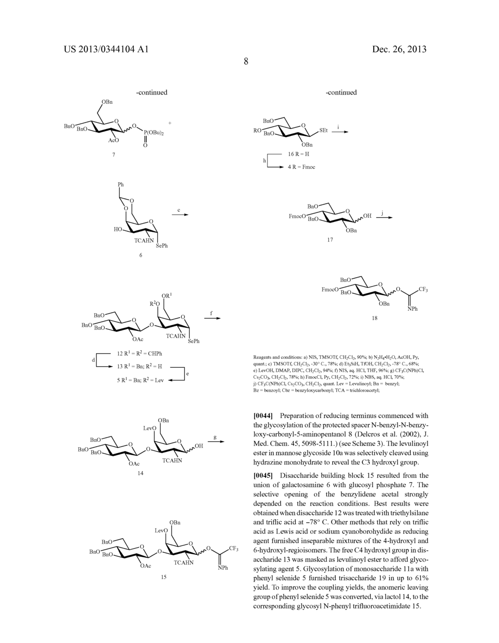 OLIGOSACCHARIDES AND OLIGOSACCHARIDE-PROTEIN CONJUGATES DERIVED FROM     CLOSTRIDIUM DIFFICILE POLYSACCHARIDE PS-II, METHODS OF SYNTHESIS AND USES     THEREOF, IN PARTICULAR AS A VACCINE - diagram, schematic, and image 11