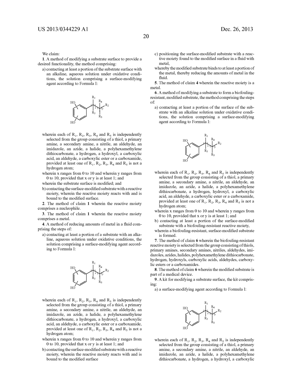 SURFACE-INDEPENDENT, SURFACE-MODIFYING, MULTIFUNCTIONAL COATINGS AND     APPLICATIONS THEREOF - diagram, schematic, and image 70