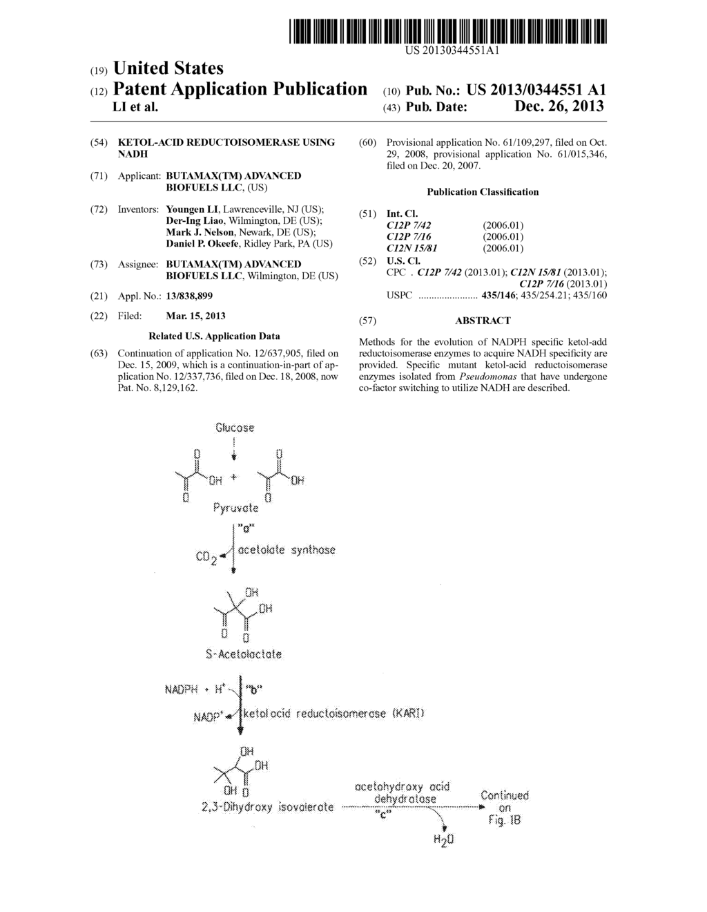 KETOL-ACID REDUCTOISOMERASE USING NADH - diagram, schematic, and image 01