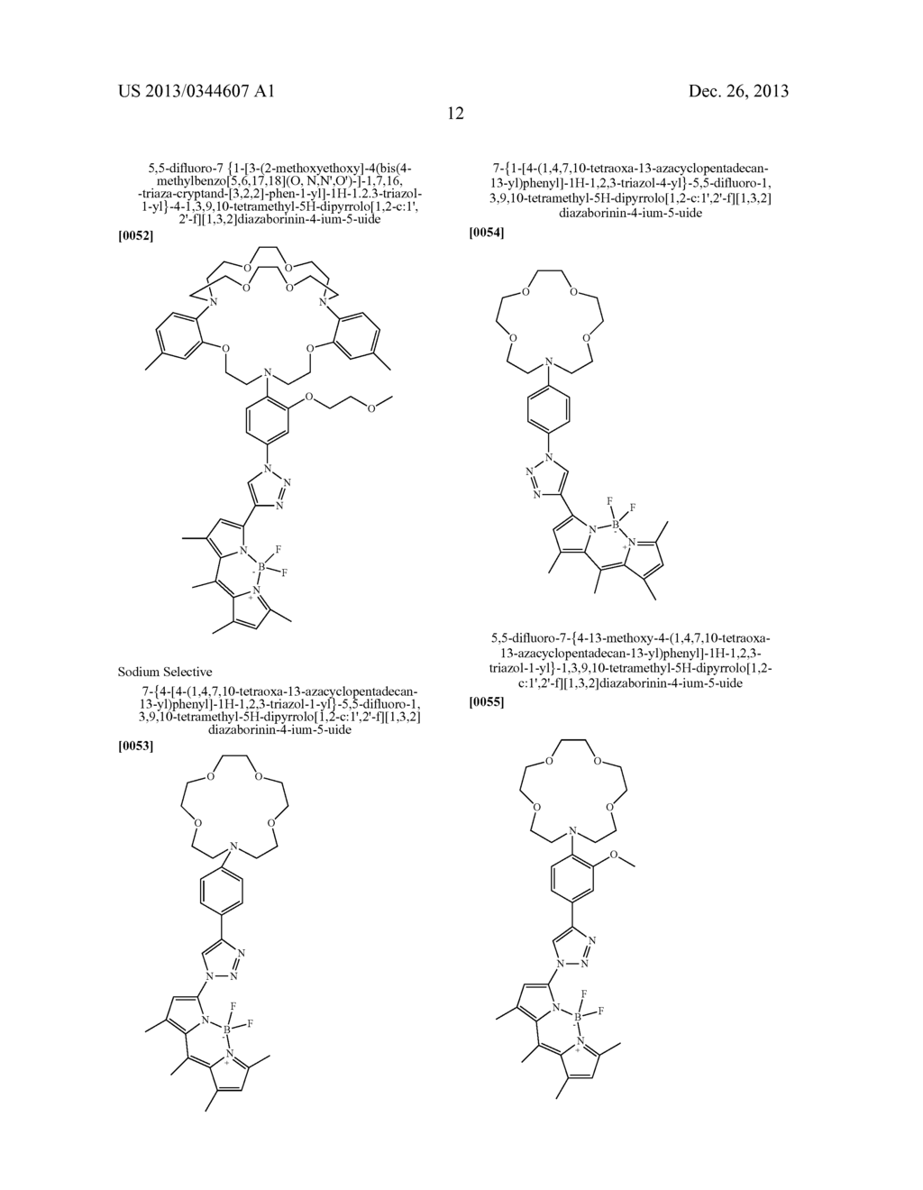 PI-CONJUGATED FLUOROIONOPHORES AND METHOD FOR DETERMINING AN ALKALI ION - diagram, schematic, and image 21
