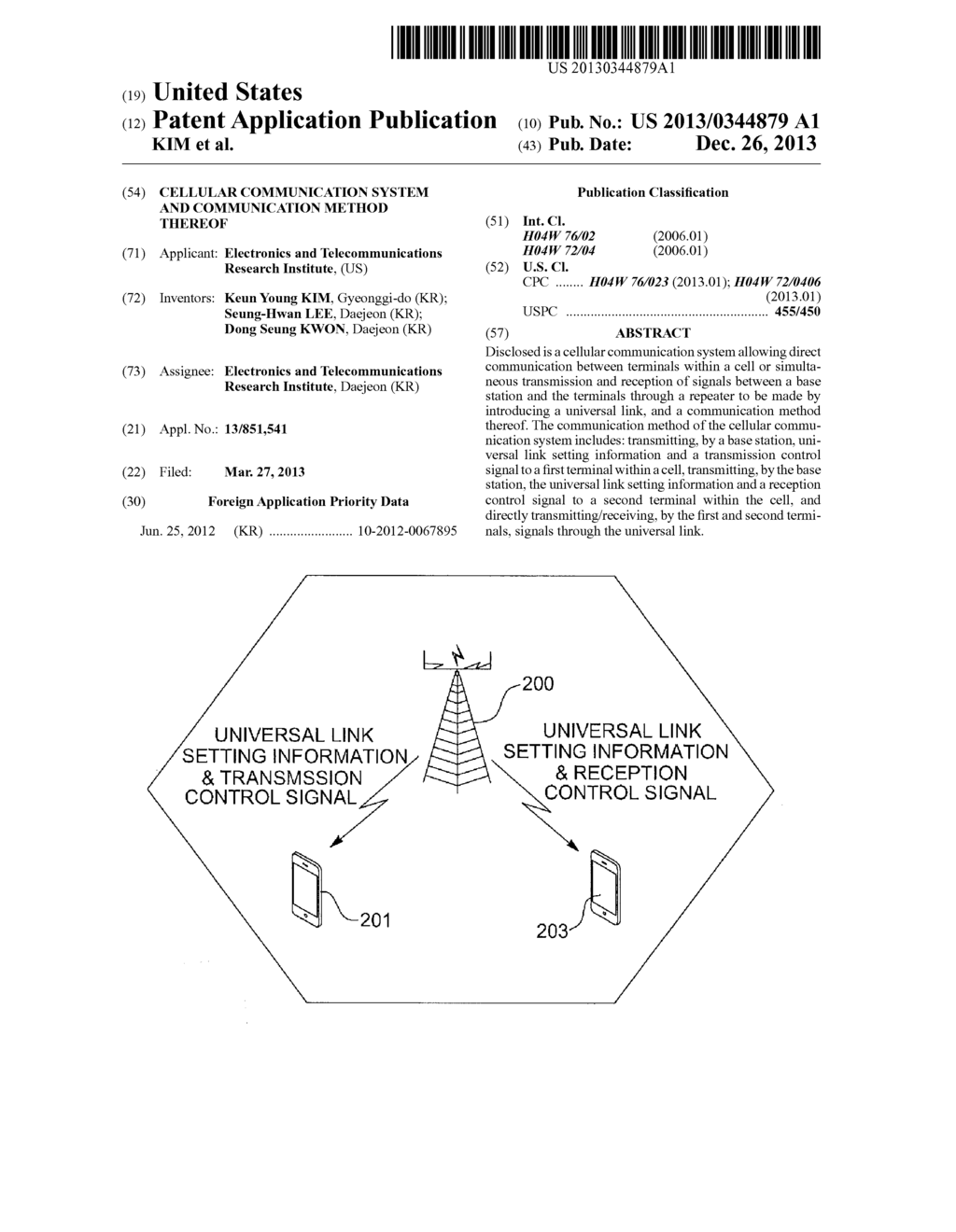 CELLULAR COMMUNICATION SYSTEM AND COMMUNICATION METHOD THEREOF - diagram, schematic, and image 01