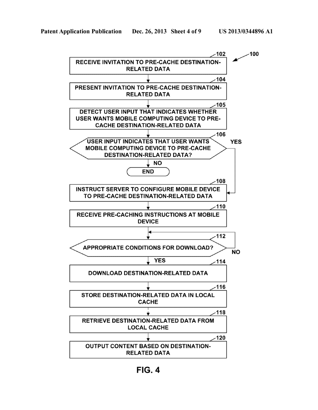 PRE-CACHING DATA RELATED TO A TRAVEL DESTINATION - diagram, schematic, and image 05