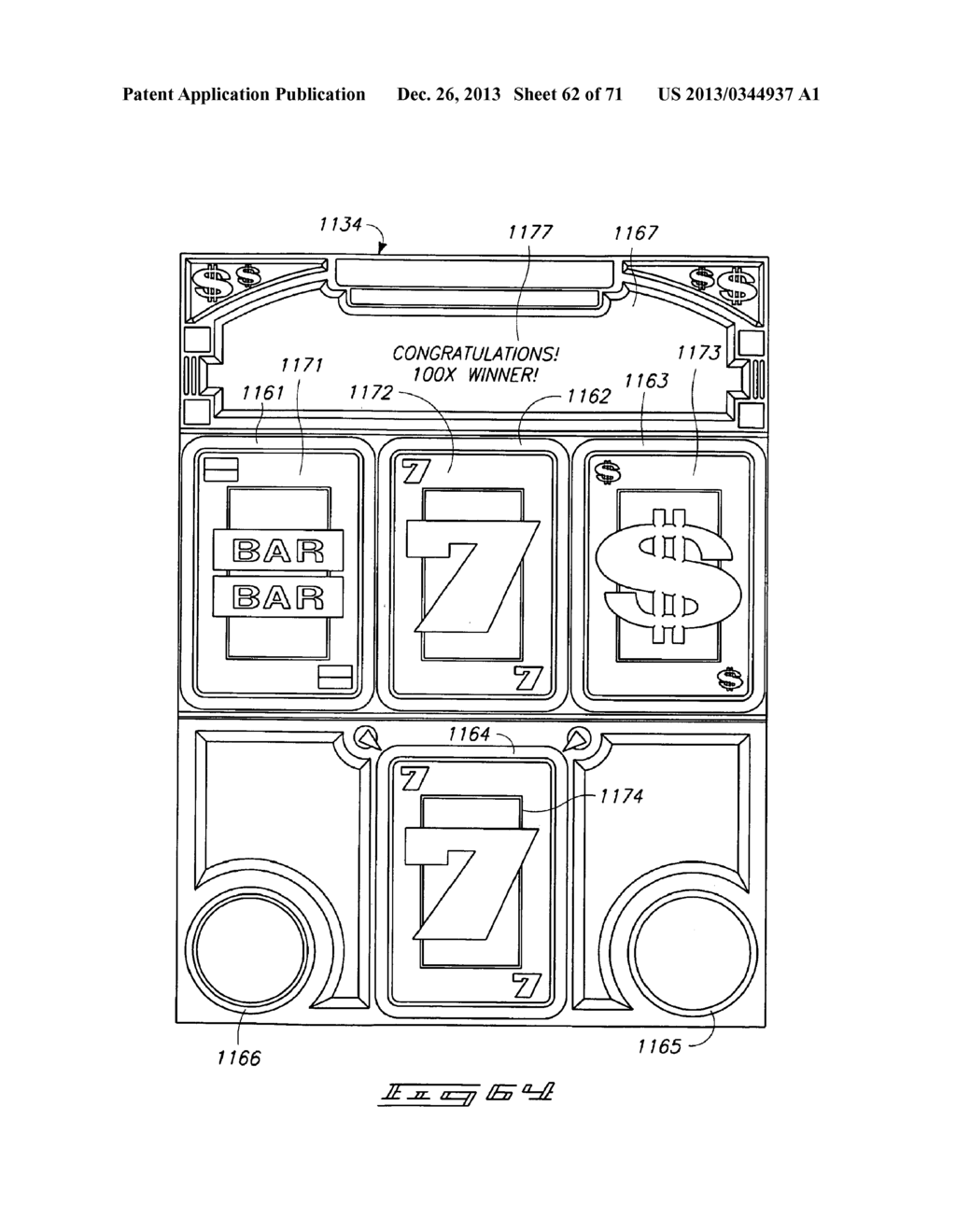 ELECTRONIC GAMING SYSTEM WITH REAL PLAYING CARDS AND MULTIPLE PLAYER     DISPLAYS FOR VIRTUAL CARD AND BETTING IMAGES - diagram, schematic, and image 63