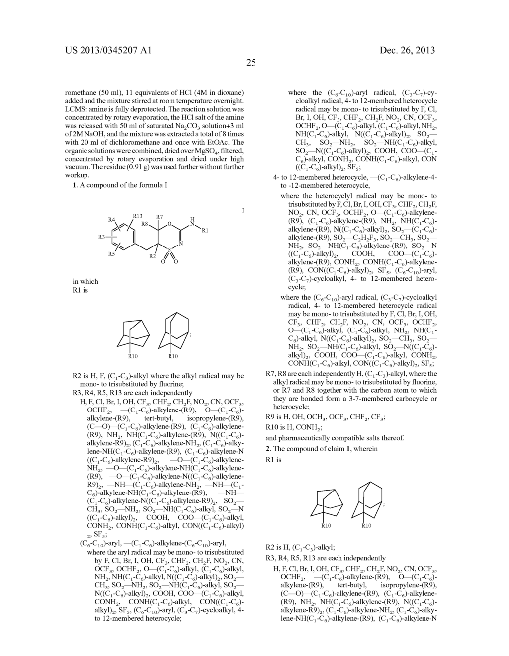 BENZYL-OXATHIAZINE DERIVATIVES SUBSTITUTED WITH ADAMANTANE AND     NORADAMANTANE, MEDICAMENTS CONTAINING SAID COMPOUNDS AND USE THEREOF - diagram, schematic, and image 26