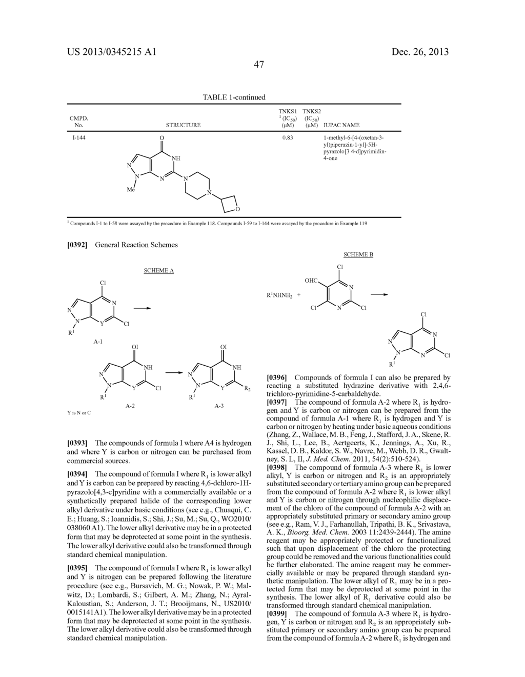 PYRAZOLOPYRIMIDONE AND PYRAZOLOPYRIDONE INHIBITORS OF TANKYRASE - diagram, schematic, and image 48