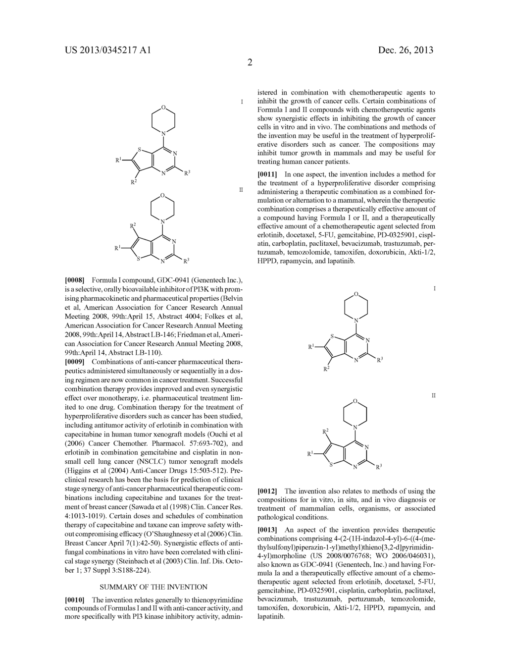 COMBINATIONS OF PHOSPHOINOSITIDE 3-KINASE INHIBITOR COMPOUNDS AND     CHEMOTHERAPEUTIC AGENTS, AND METHODS OF USE - diagram, schematic, and image 60