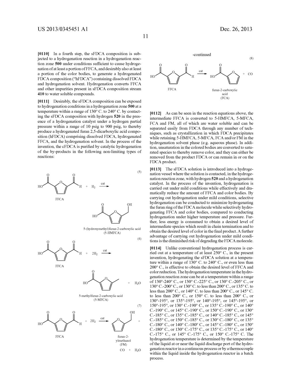 PROCESS FOR PURIFYING CRUDE FURAN 2,5-DICARBOXYLIC ACID USING     HYDROGENATION - diagram, schematic, and image 14