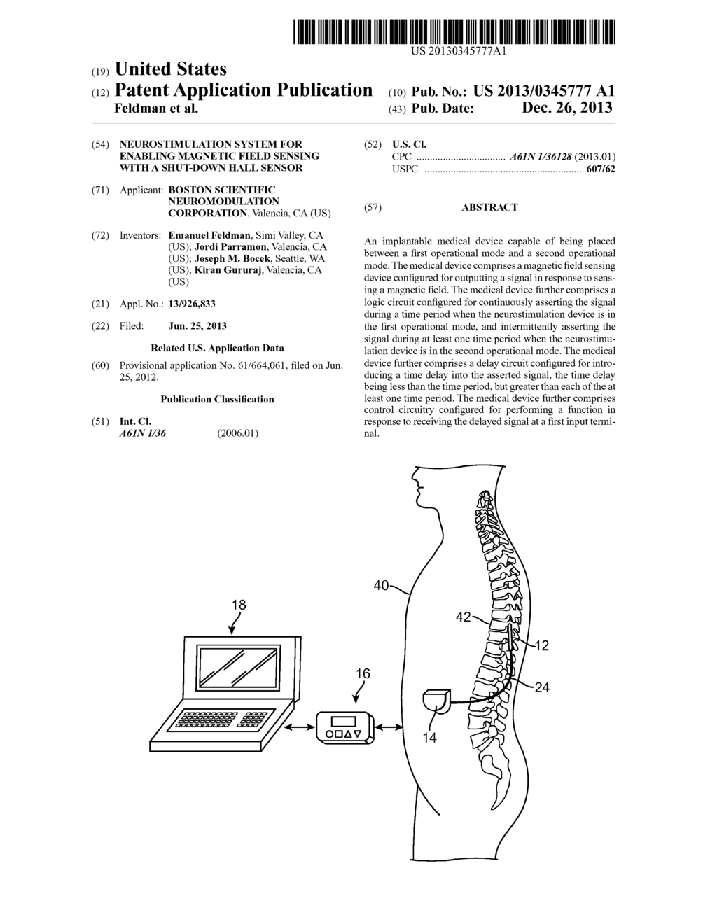 NEUROSTIMULATION SYSTEM FOR ENABLING MAGNETIC FIELD SENSING WITH A     SHUT-DOWN HALL SENSOR - diagram, schematic, and image 01