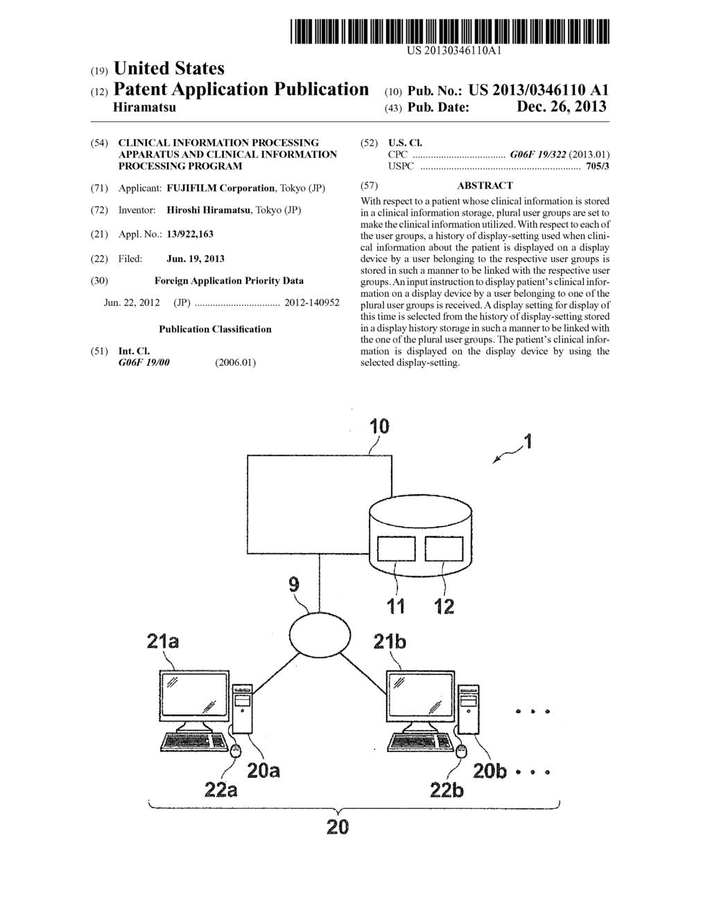 CLINICAL INFORMATION PROCESSING APPARATUS AND CLINICAL INFORMATION     PROCESSING PROGRAM - diagram, schematic, and image 01