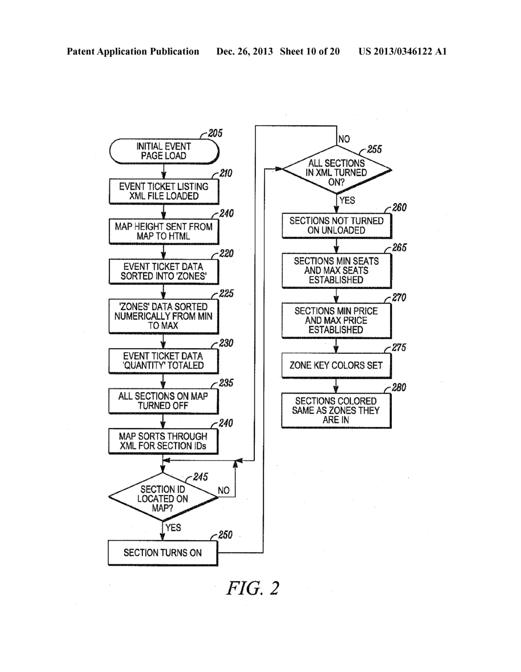 METHOD AND SYSTEM FOR ILLUSTRATING WHERE A TICKET IS LOCATED IN AN EVENT     VENUE - diagram, schematic, and image 11