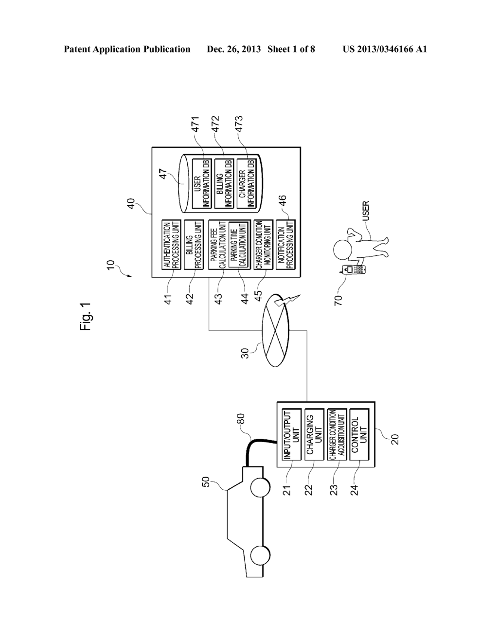 CHARGING SERVICE SYSTEM, SERVER APPARATUS, AND CHARGING SERVICE METHOD - diagram, schematic, and image 02