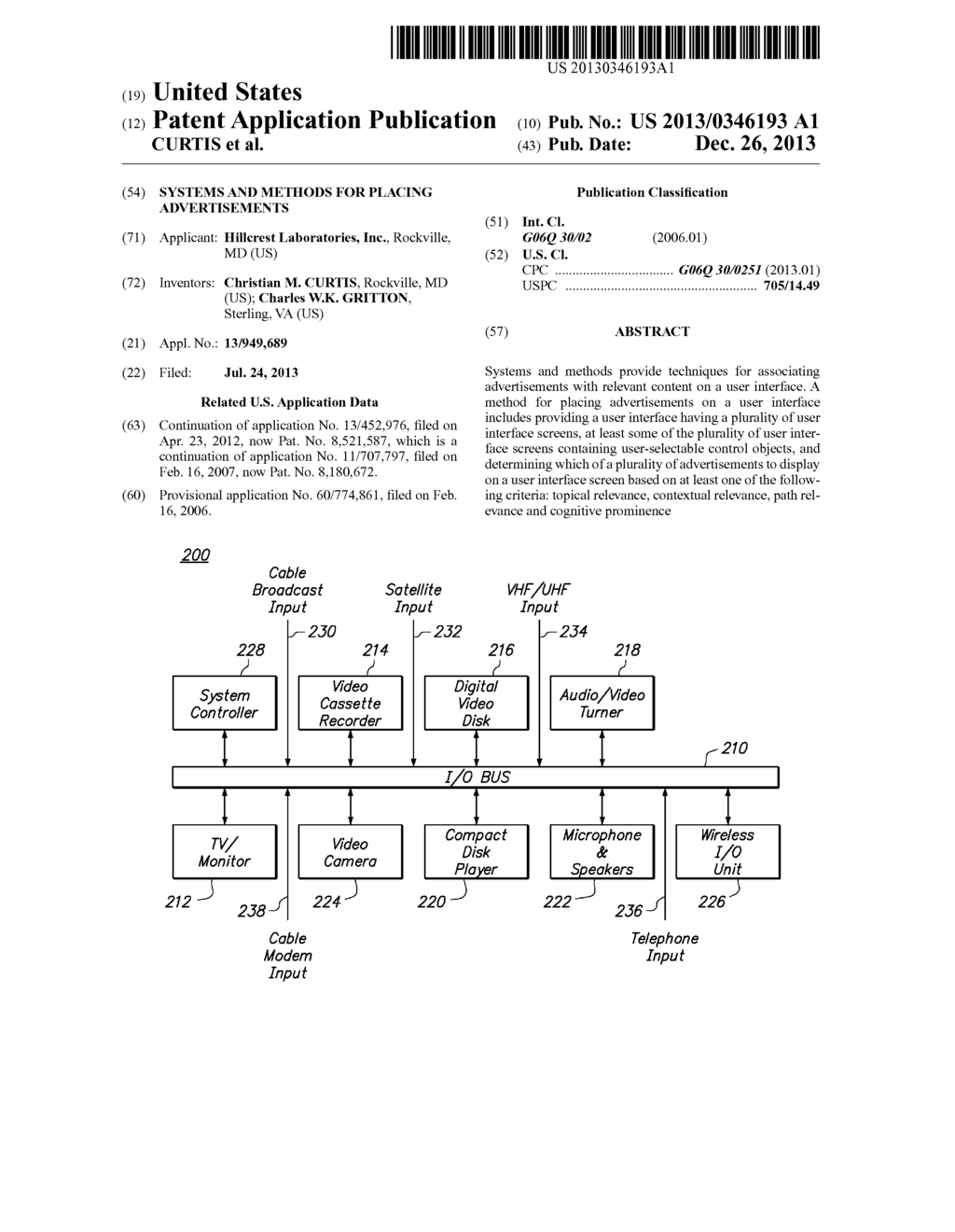 SYSTEMS AND METHODS FOR PLACING ADVERTISEMENTS - diagram, schematic, and image 01