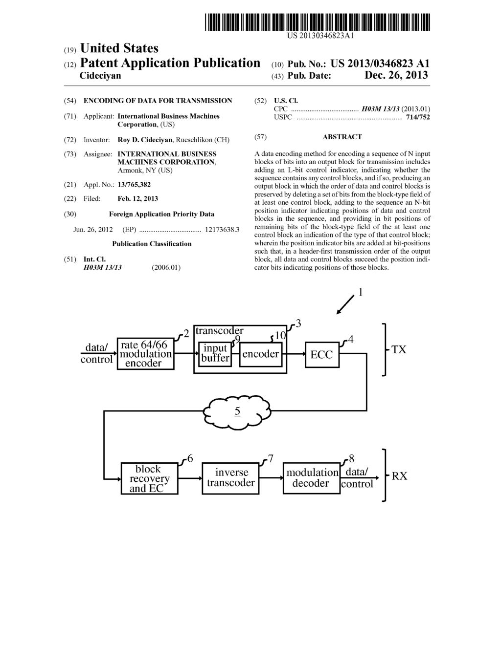 ENCODING OF DATA FOR TRANSMISSION - diagram, schematic, and image 01