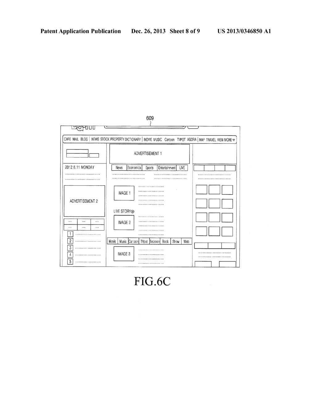 APPARATUS AND METHOD FOR DISPLAYING A WEB PAGE IN A PORTABLE TERMINAL - diagram, schematic, and image 09