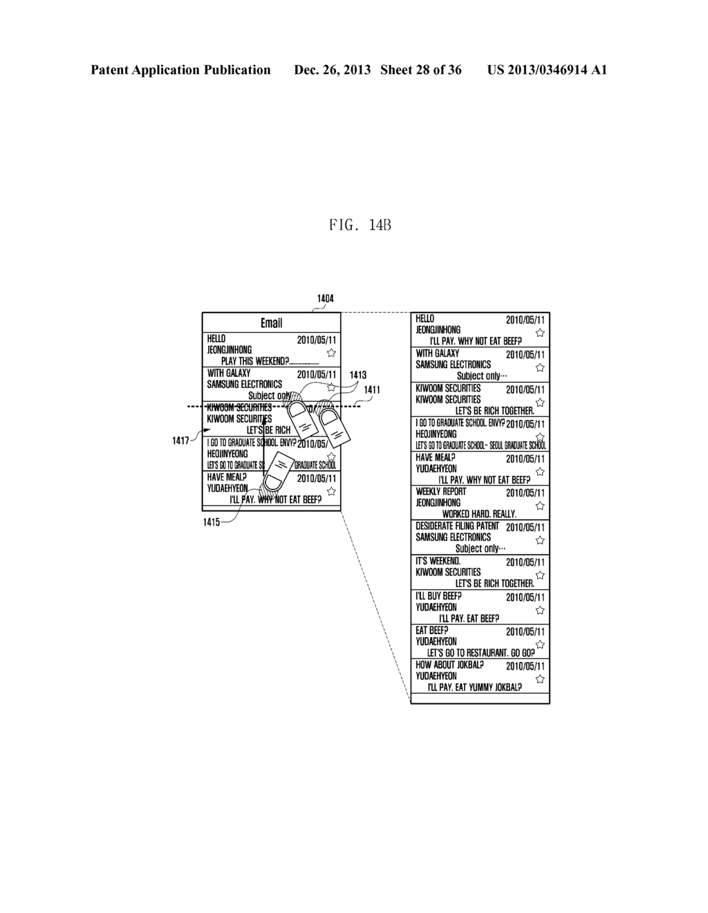 INFORMATION DISPLAY APPARATUS AND METHOD OF USER DEVICE - diagram, schematic, and image 29