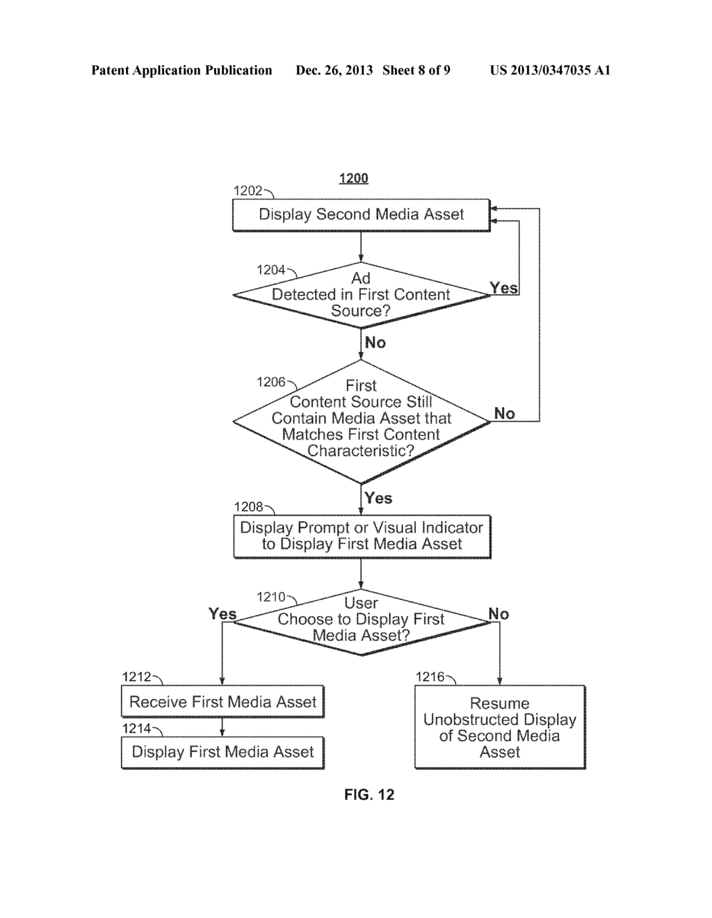 SYSTEMS AND METHODS FOR NAVIGATING TO A FAVORITE CONTENT SOURCE WITHOUT AN     ADVERTISEMENT - diagram, schematic, and image 09