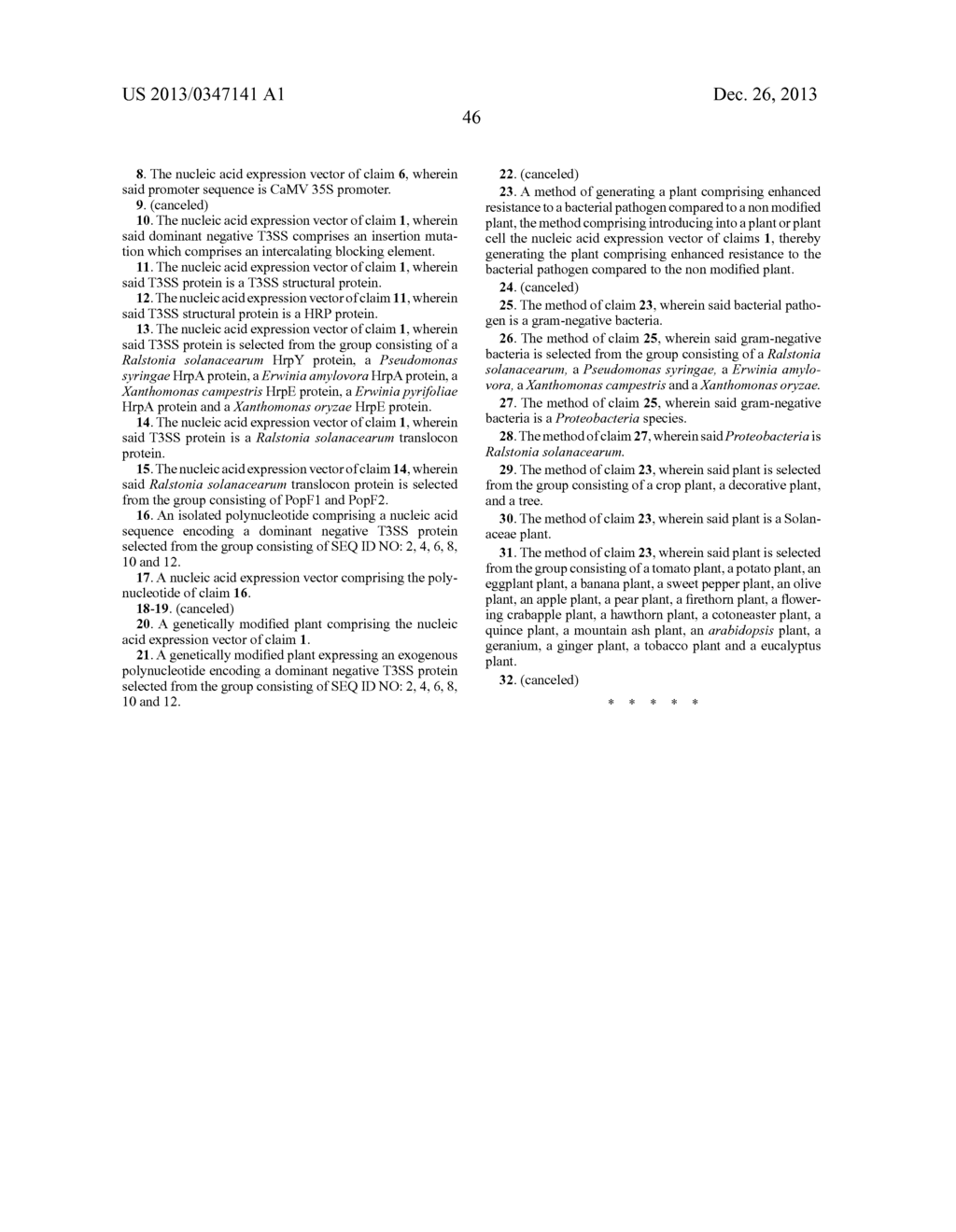 BACTERIAL RESISTANT TRANSGENIC PLANTS HAVING DYSFUNCTIONAL T3SS PROTEINS - diagram, schematic, and image 61