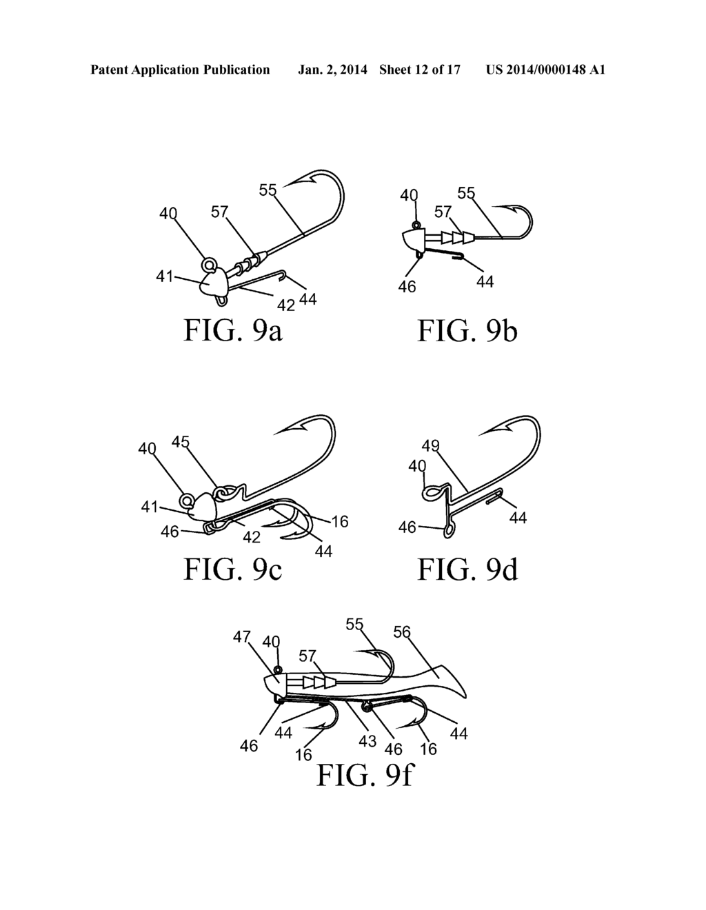 FISHING LURE WITH HOOK MOUNT ASSEMBLY - diagram, schematic, and image 13