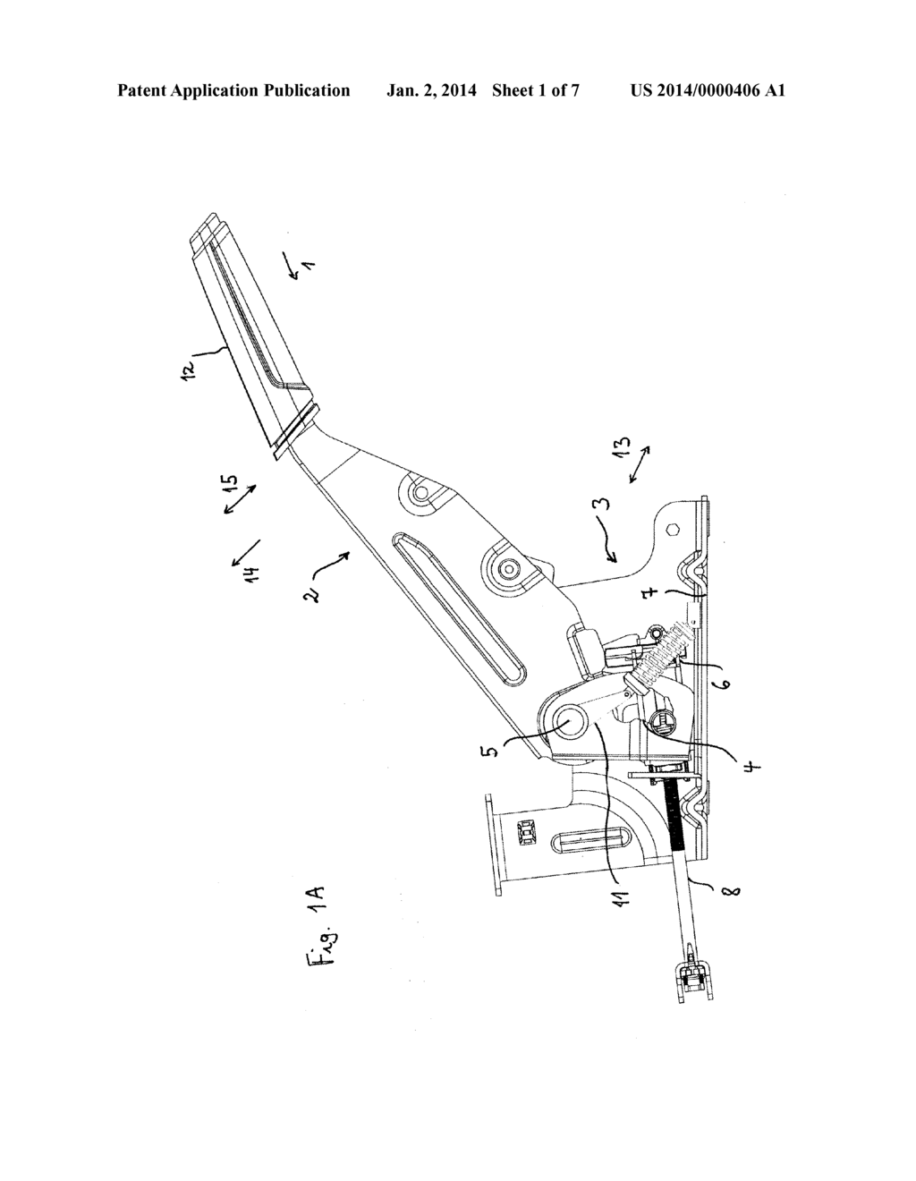 MANUAL PARKING BRAKE WITH AN OVER-CENTER HELPER SPRING - diagram, schematic, and image 02