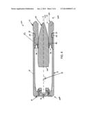 BALLISTIC SEALING, COMPONENT RETENTION, AND PROJECTILE LAUNCH CONTROL FOR     AN AMMUNITION CARTRIDGE ASSEMBLY diagram and image