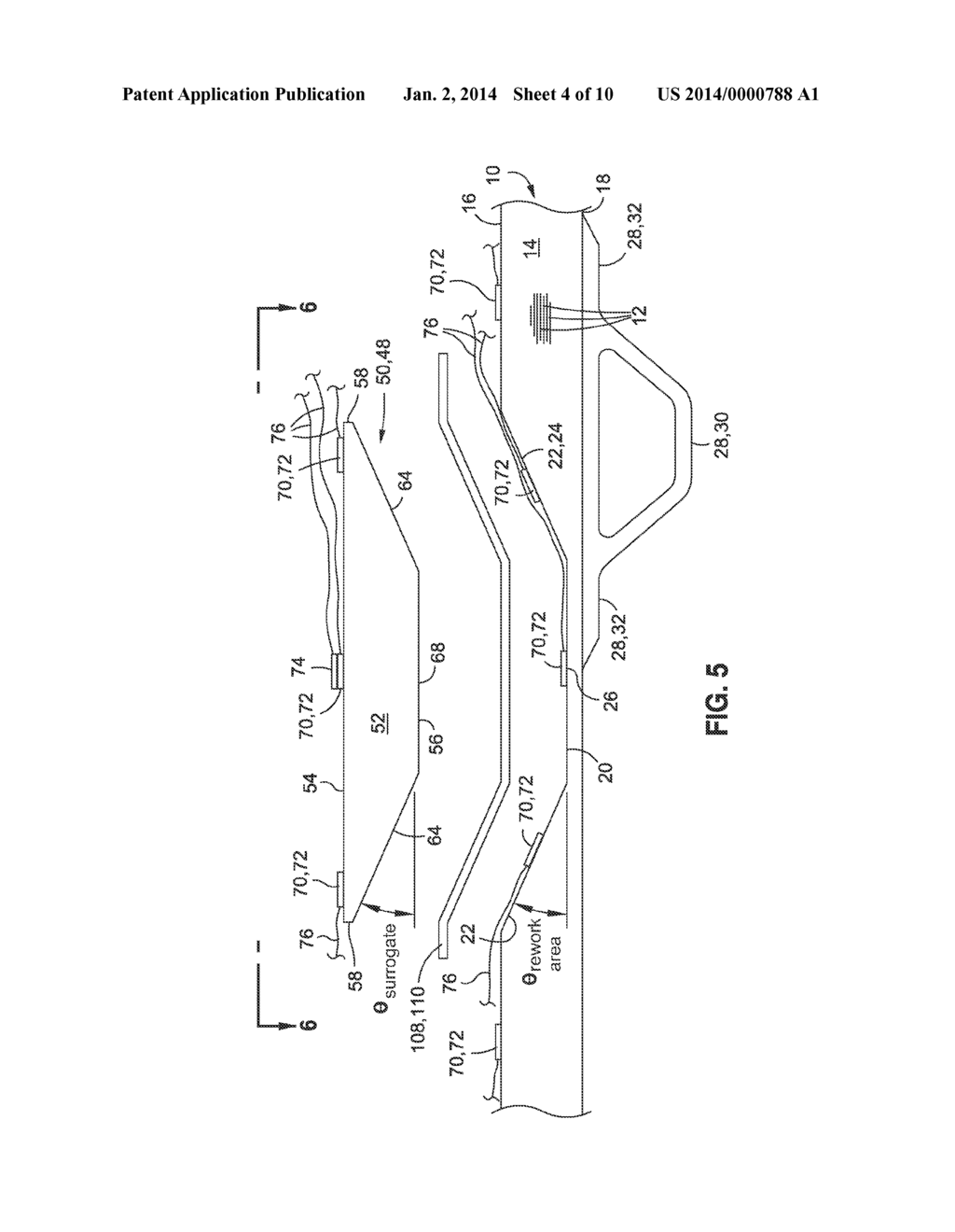 SURROGATE PATCH ASSEMBLY FOR A REWORK AREA OF A COMPOSITE STRUCTURE - diagram, schematic, and image 05