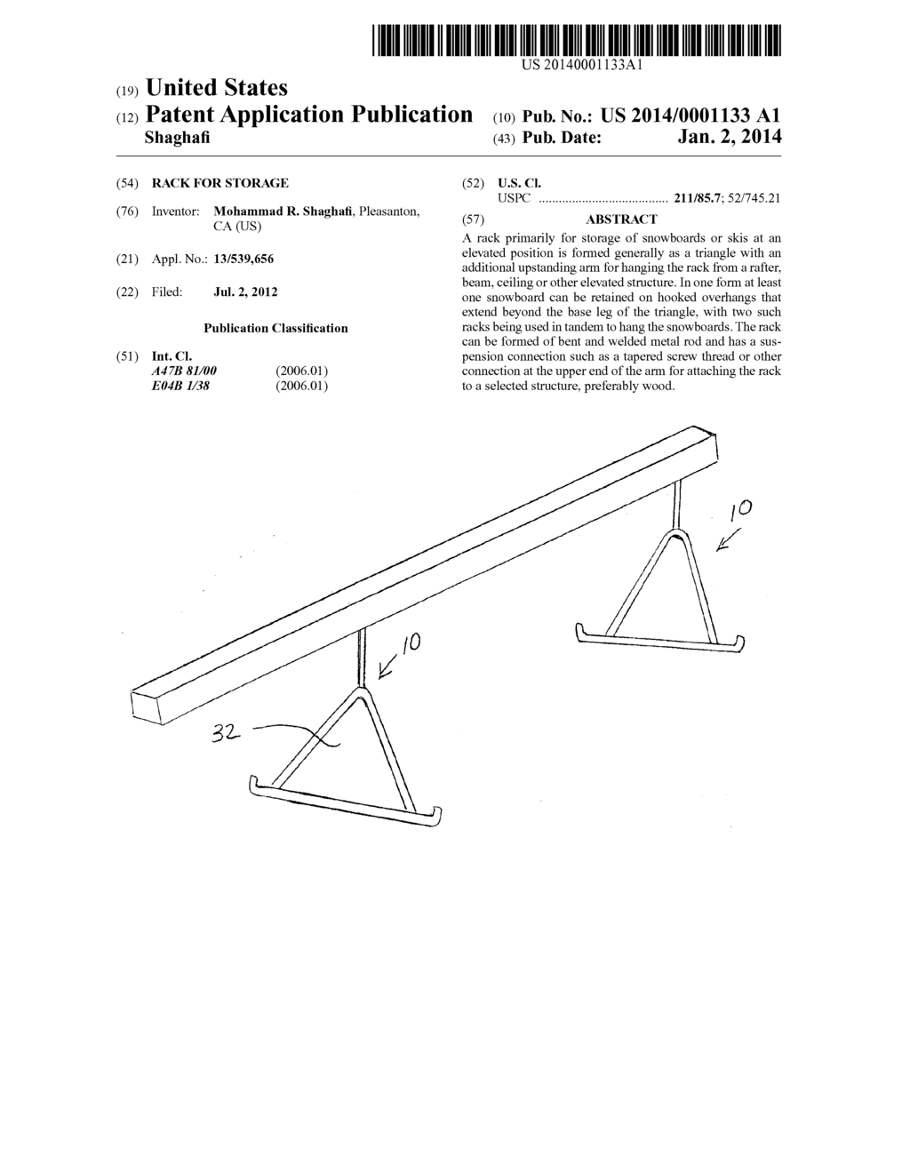 RACK FOR STORAGE - diagram, schematic, and image 01