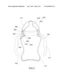 Nursing bottle with temperature indicator diagram and image