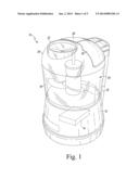 FOOD PROCESSING DEVICE WITH LID MOUNTED CONTROLS diagram and image