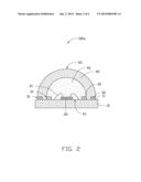 LIGHT EMITTING DIODE PACKAGE WITH LENS AND METHOD FOR MANUFACTURING THE     SAME diagram and image