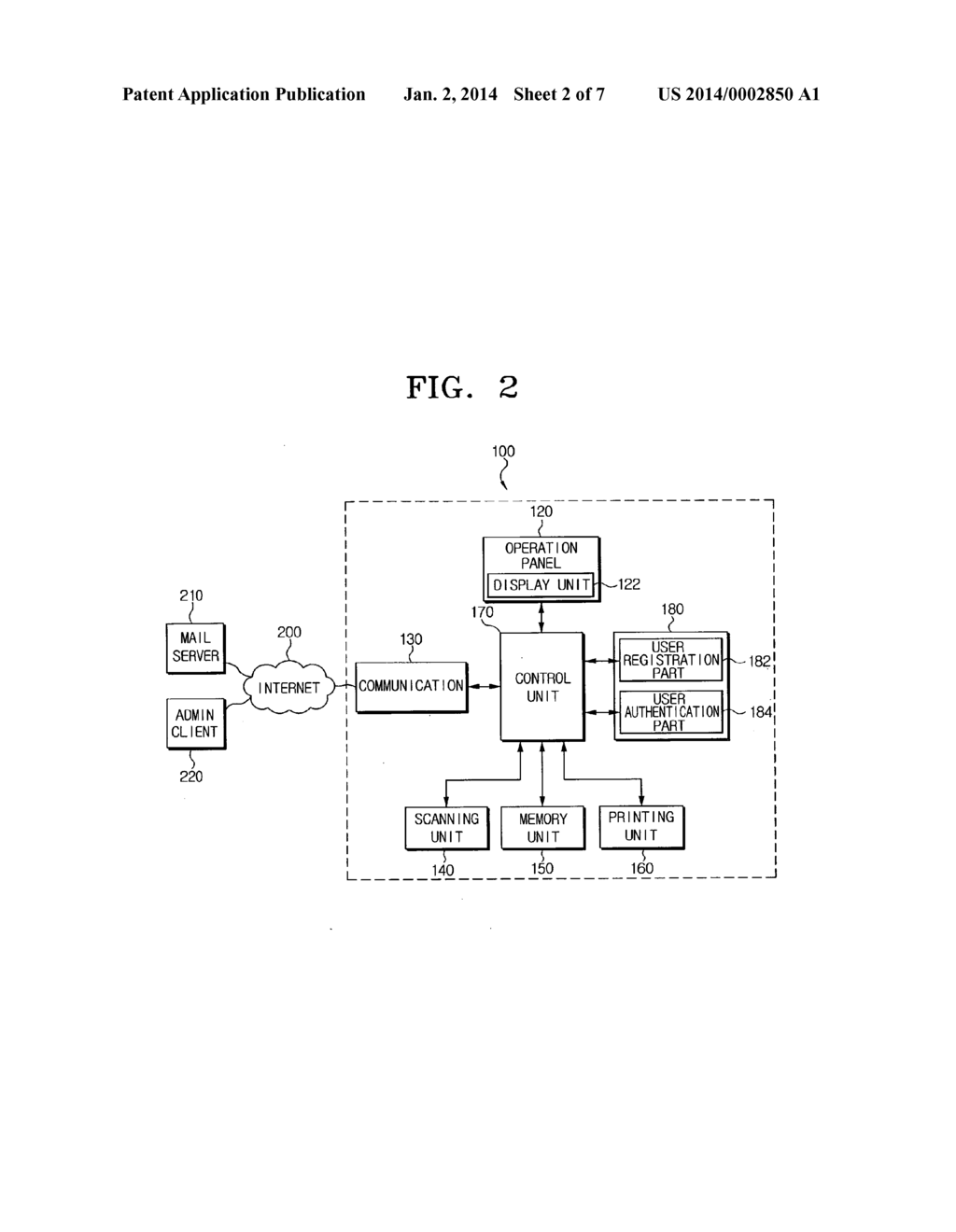 MULTIFUNCTION PERIPHERAL (MFP) AND A METHOD FOR RESTRICTING USE THEREOF - diagram, schematic, and image 03