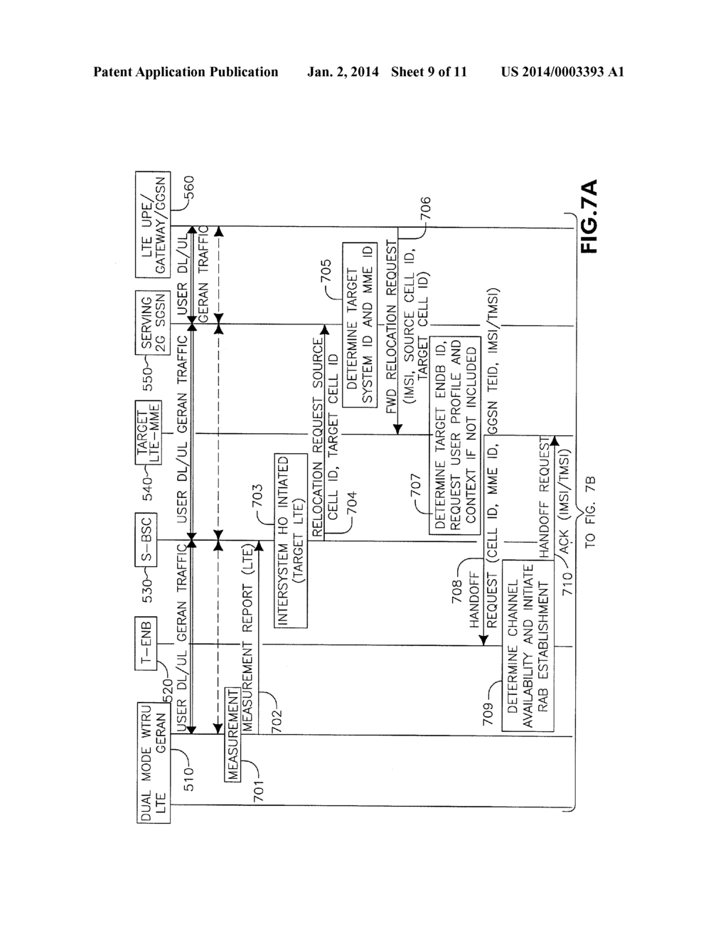 METHOD AND APPARATUS FOR SUPPORTING HANDOFF FROM GPRS/GERAN TO LTE EUTRAN - diagram, schematic, and image 10