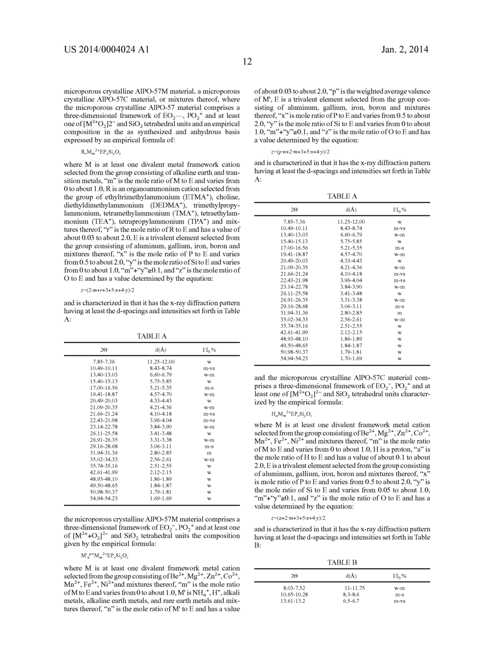 METALLOPHOSPHATE MOLECULAR SIEVES, METHODS OF PREPARATION AND USE - diagram, schematic, and image 13