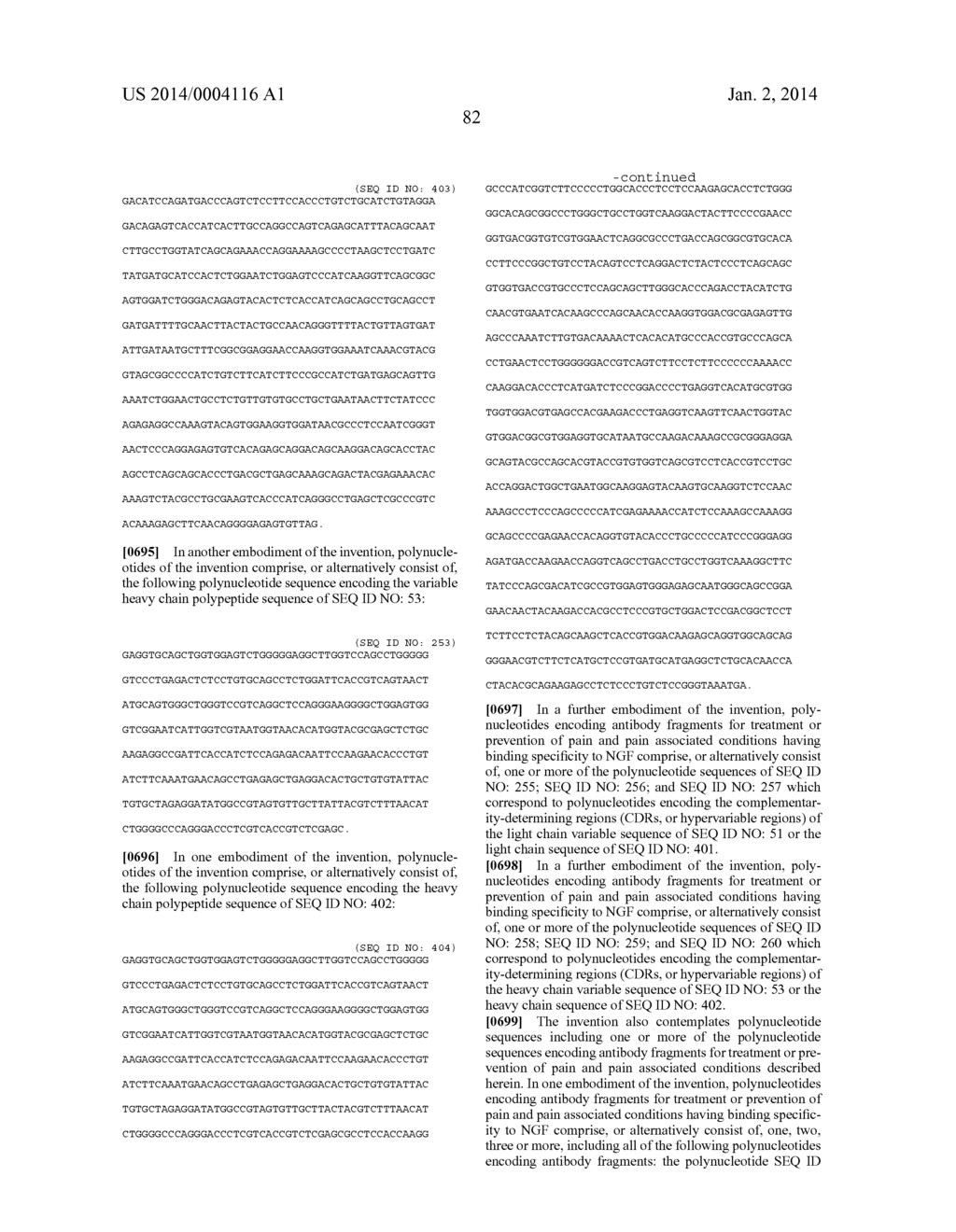 METHODS OF PREVENTING OR TREATING PAIN USING ANTI-NGF ANTIBODIES - diagram, schematic, and image 181