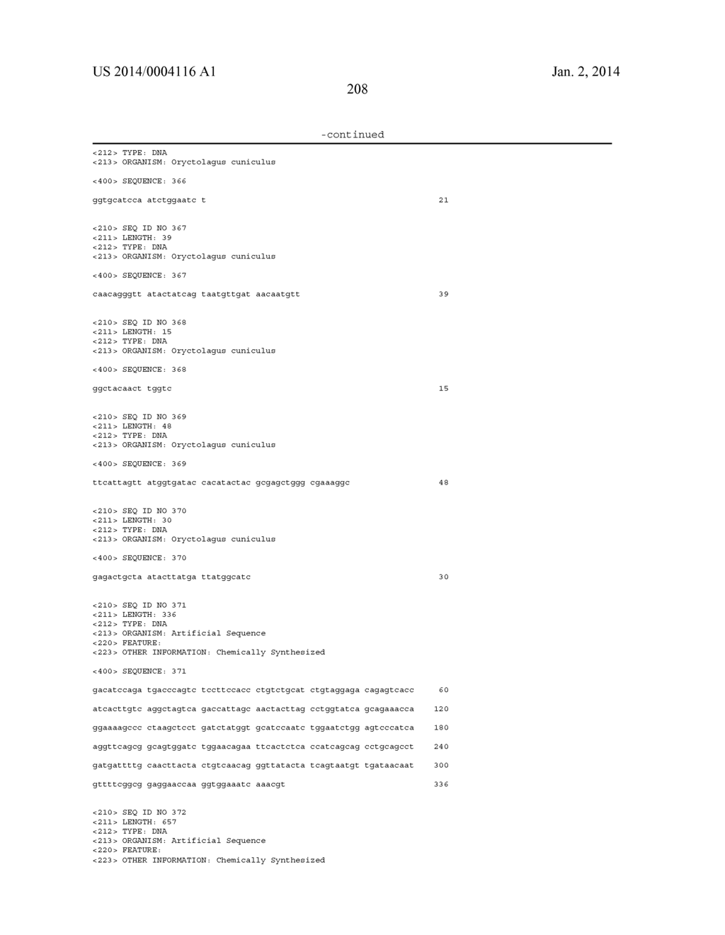 METHODS OF PREVENTING OR TREATING PAIN USING ANTI-NGF ANTIBODIES - diagram, schematic, and image 307