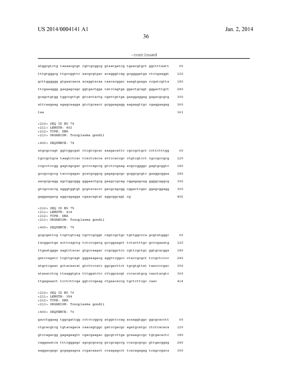 Methods And Compositions Of Protein Antigens For The Diagnosis And     Treatment Of Toxoplasma Gondii Infections And Toxoplasmosis - diagram, schematic, and image 49