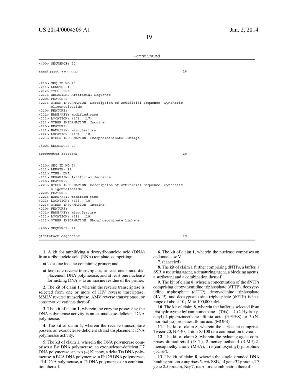 KIT FOR ISOTHERMAL DNA AMPLIFICATION STARTING FROM AN RNA TEMPLATE - diagram, schematic, and image 27