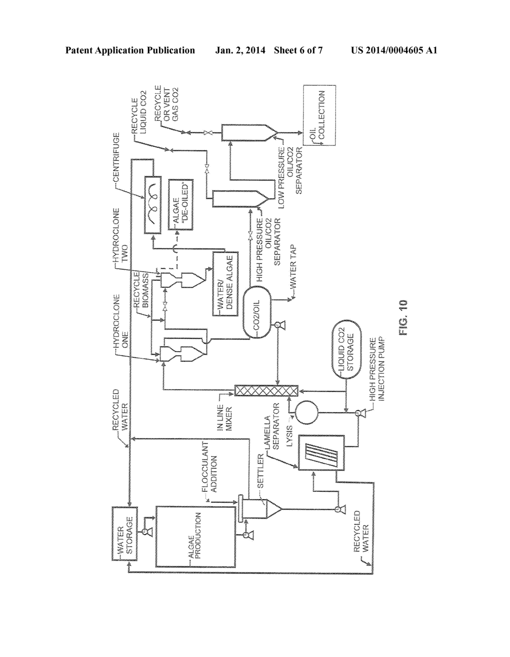 METHOD FOR EXTRACTION AND PURIFICATION OF OILS FROM MICROALGAL BIOMASS     USING HIGH-PRESSURE CO2 AS A SOLUTE - diagram, schematic, and image 07