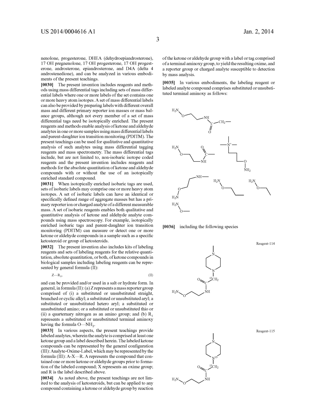 SPECIFIC ANALYSIS OF KETONE AND ALDEHYDE ANALYTES USING REAGENT COMPOUNDS,     LABELING STRATEGIES, AND MASS SPECTROMETRY WORKFLOW - diagram, schematic, and image 23