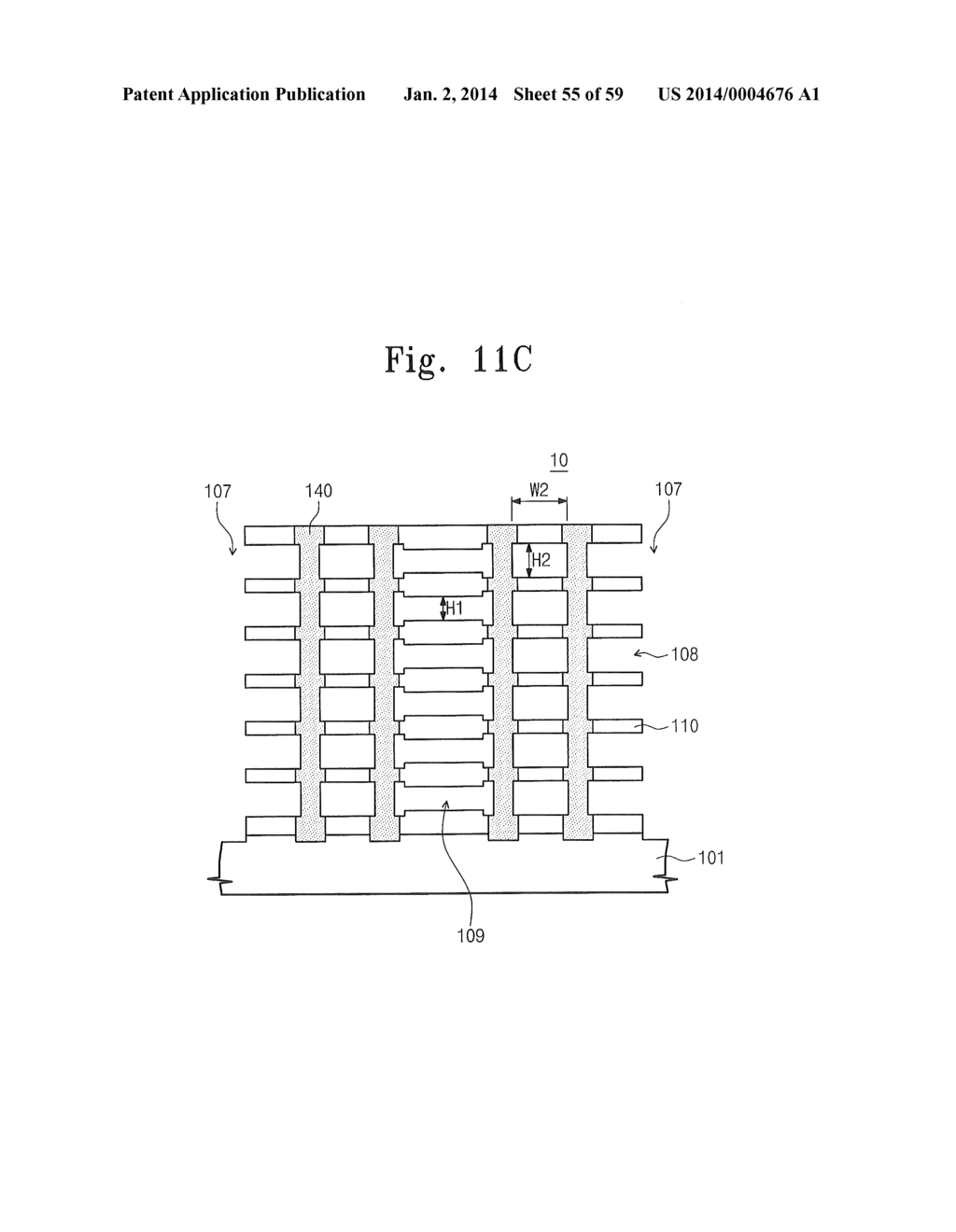 VERTICAL CHANNEL MEMORY DEVICES WITH NONUNIFORM GATE ELECTRODES AND     METHODS OF FABRICATING THE SAME - diagram, schematic, and image 56