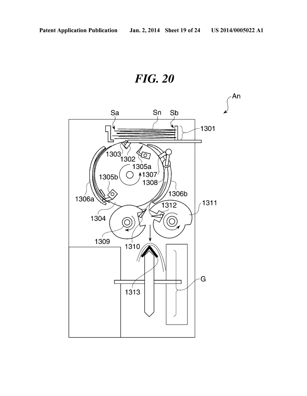 SHEET PROCESSING APPARATUS CAPABLE OF CREATING FOLD SECTION, METHOD OF     CONTROLLING THE SAME, AND STORAGE MEDIUM - diagram, schematic, and image 20