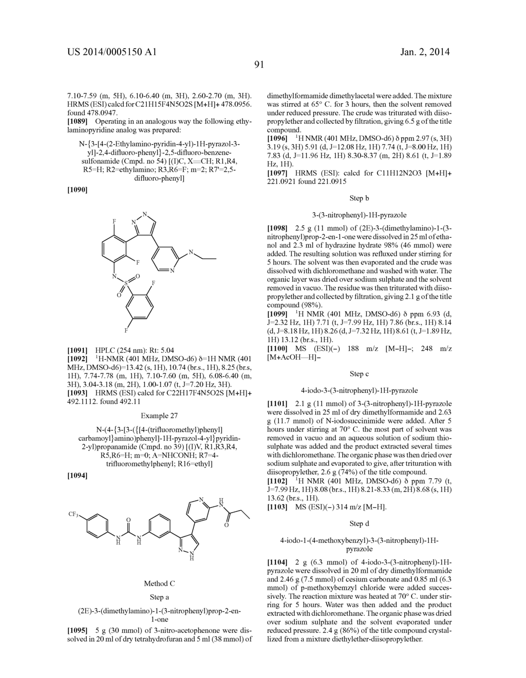 3,4-DIARYLPYRAZOLES AS PROTEIN KINASE INHIBITORS - diagram, schematic, and image 92